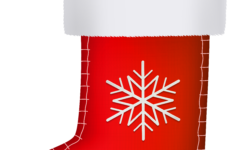 Red Christmas Stocking Clip Art Image