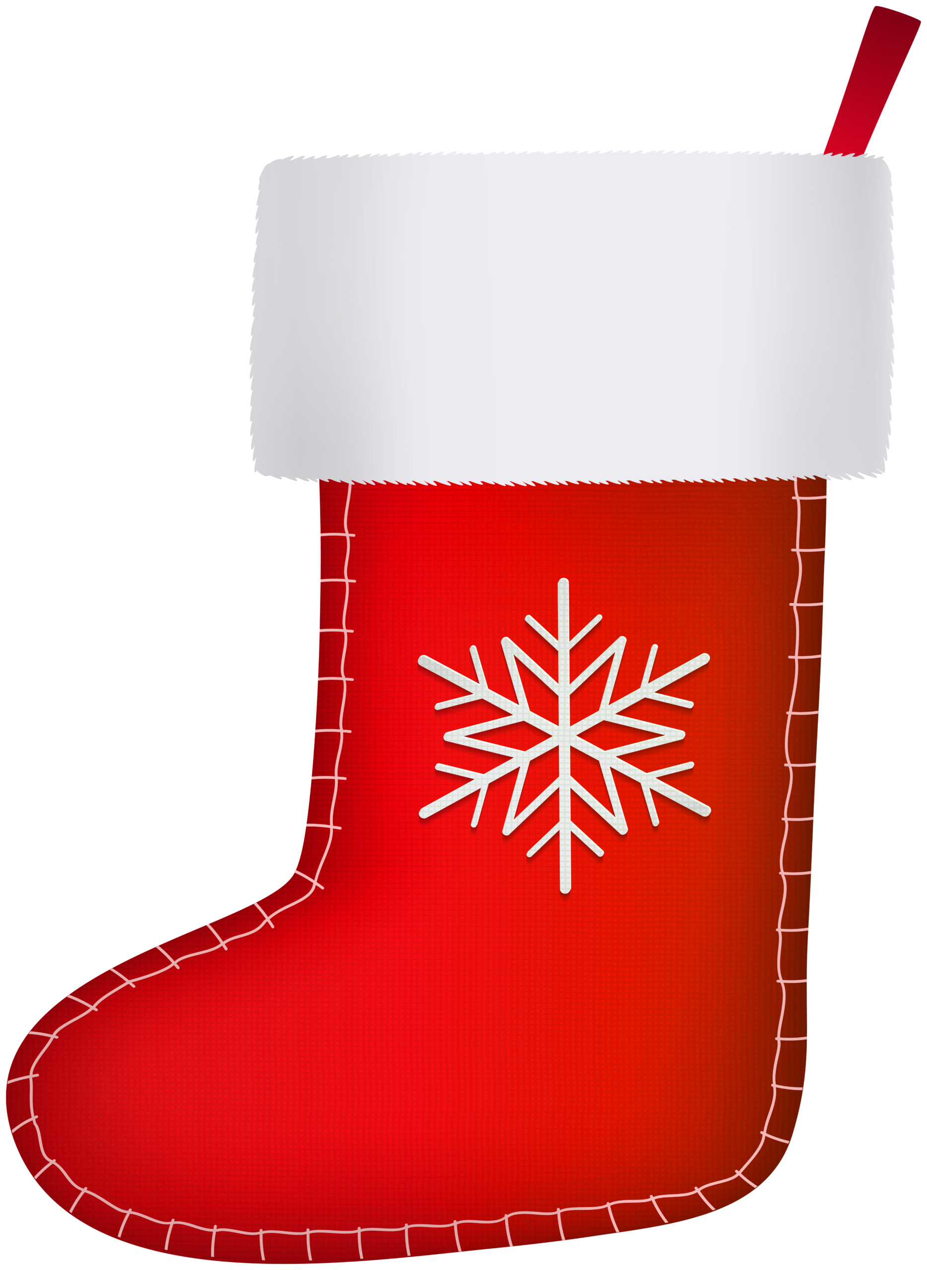 Red Christmas Stocking Clip Art Image Red Christmas Stocking Clip Art Image