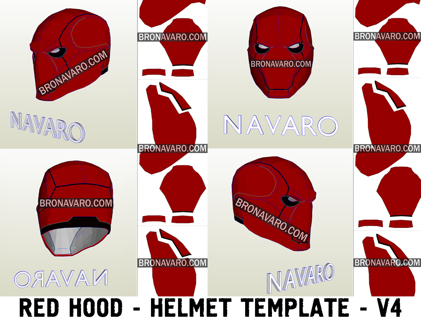 Red Hood Helmet Foam Template Red Hood Pepakura 880294942 Red Hood Helmet Foam Template Red Hood Pepakura 880294942
