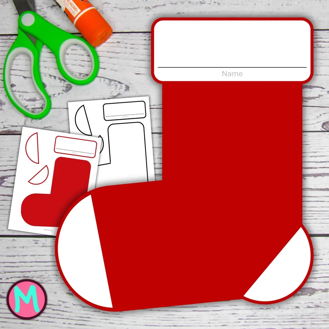 red printable christmas stocking red printable christmas stocking