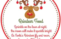 Reindeer Food Tags Printable File