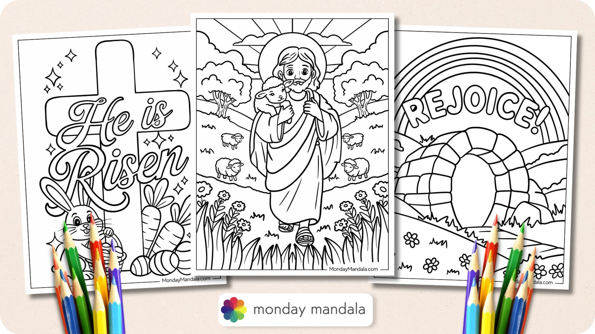 printable christian easter coloring pages