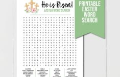 Religious Easter Word Search Christian