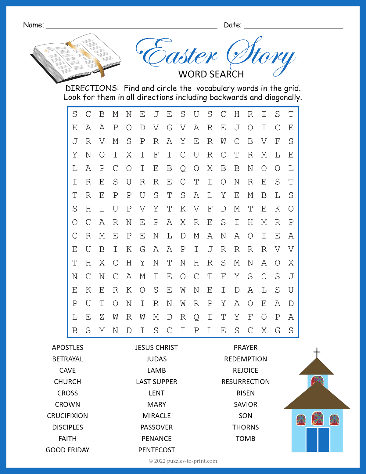 Religious Easter Word Search shtml Religious Easter Word Search shtml
