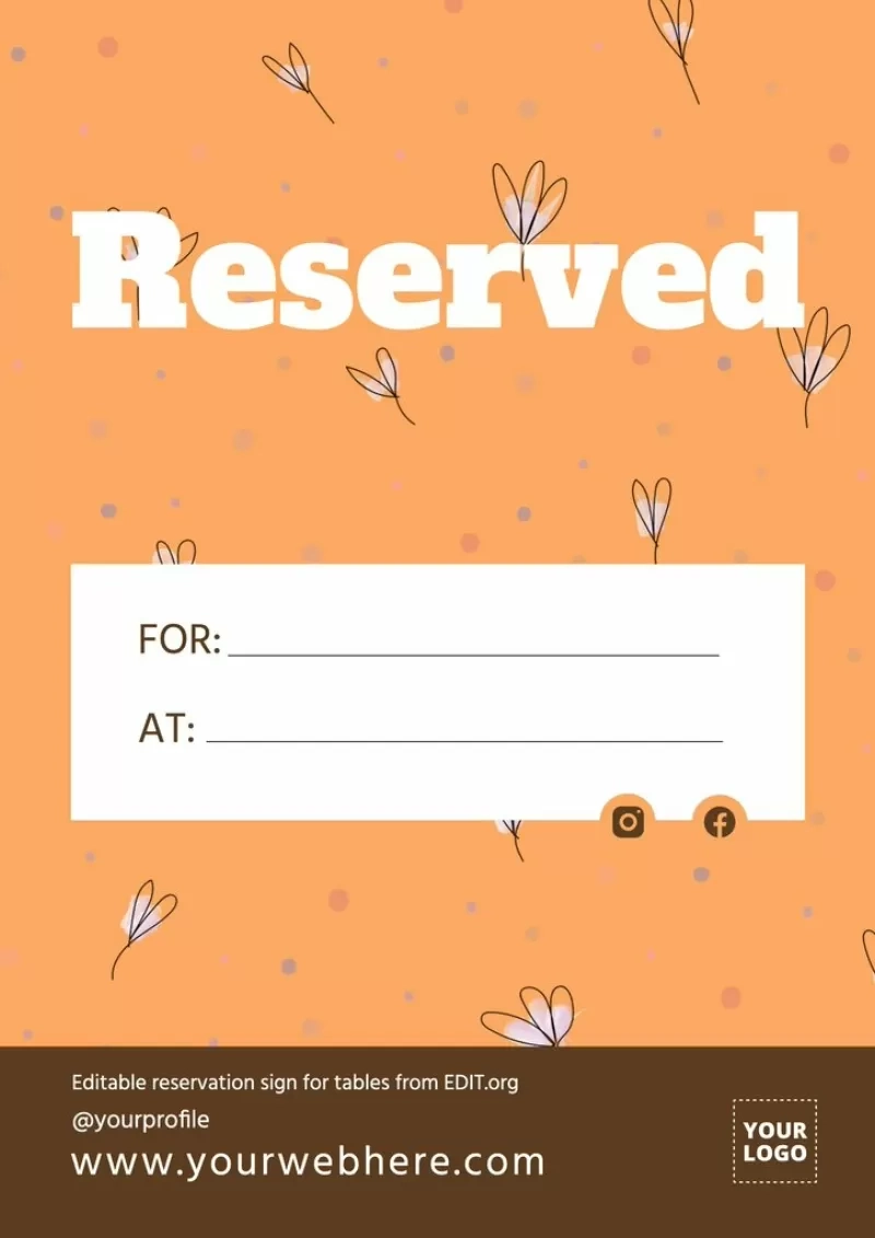 free printable reserved table signs template free printable reserved table signs template