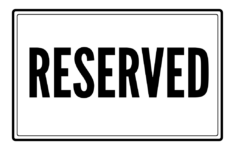 Reserved Sign