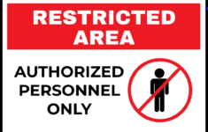 Restricted Access Area Signage