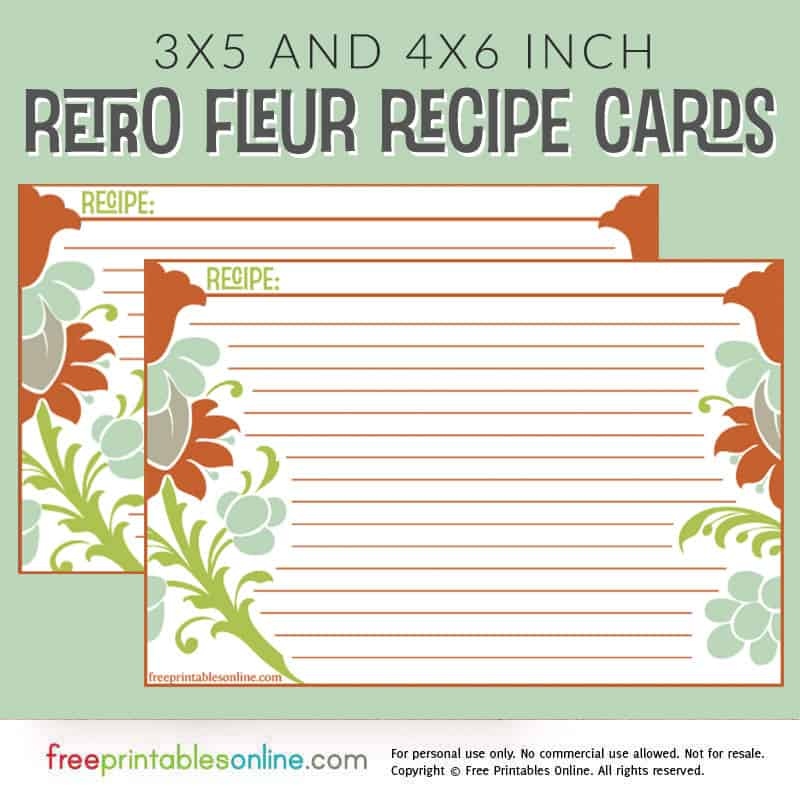 free 4x6 recipe card templates free 4x6 recipe card templates