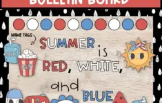 Retro Summer 4th Of July Bulletin Board
