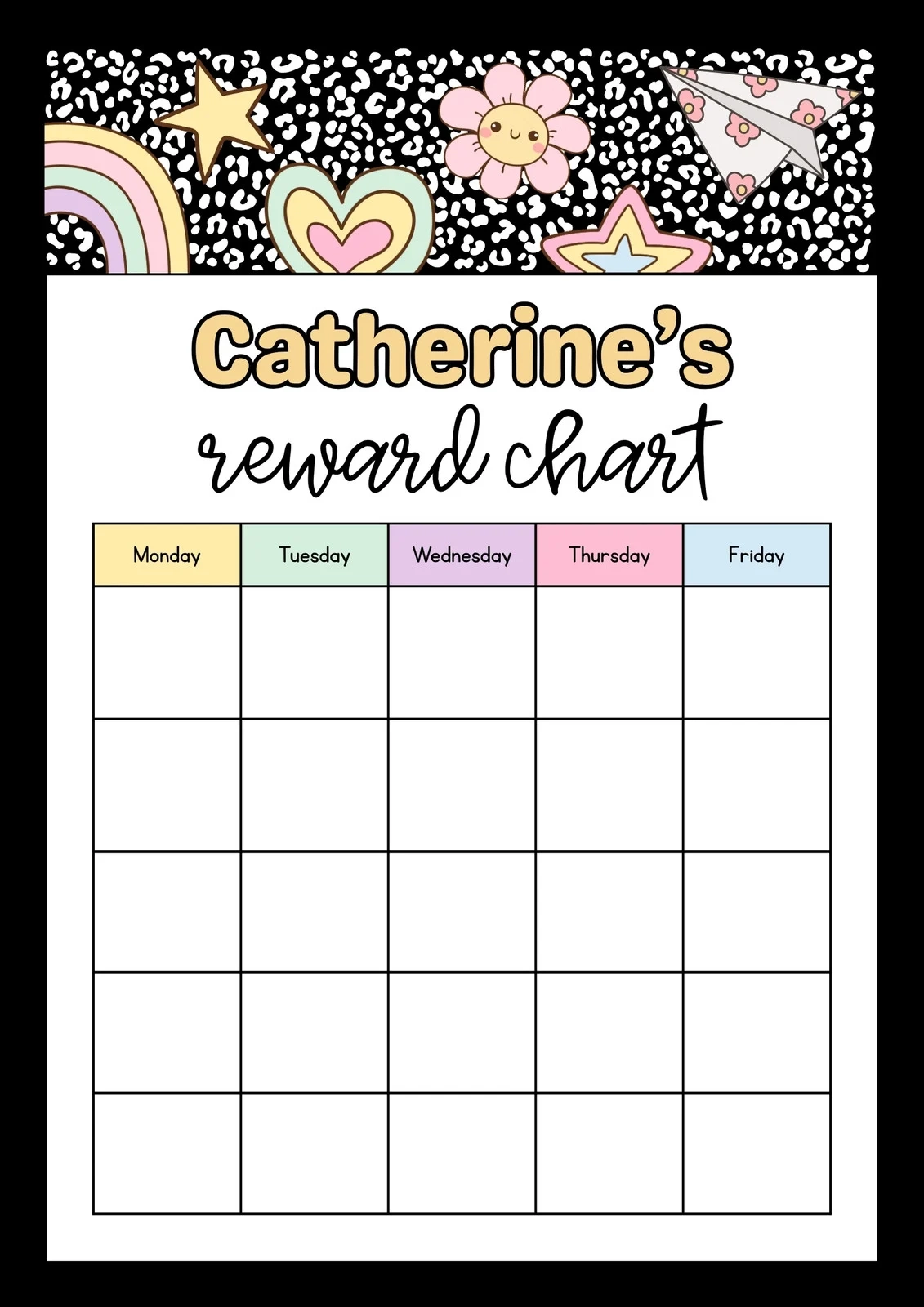 Reward Chart Reward Chart