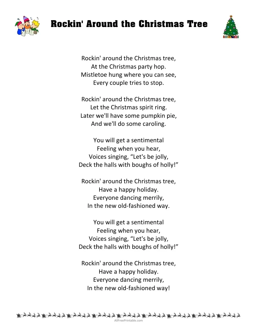 Rockin Around The Christmas Tree Lyrics Rockin Around The Christmas Tree Lyrics