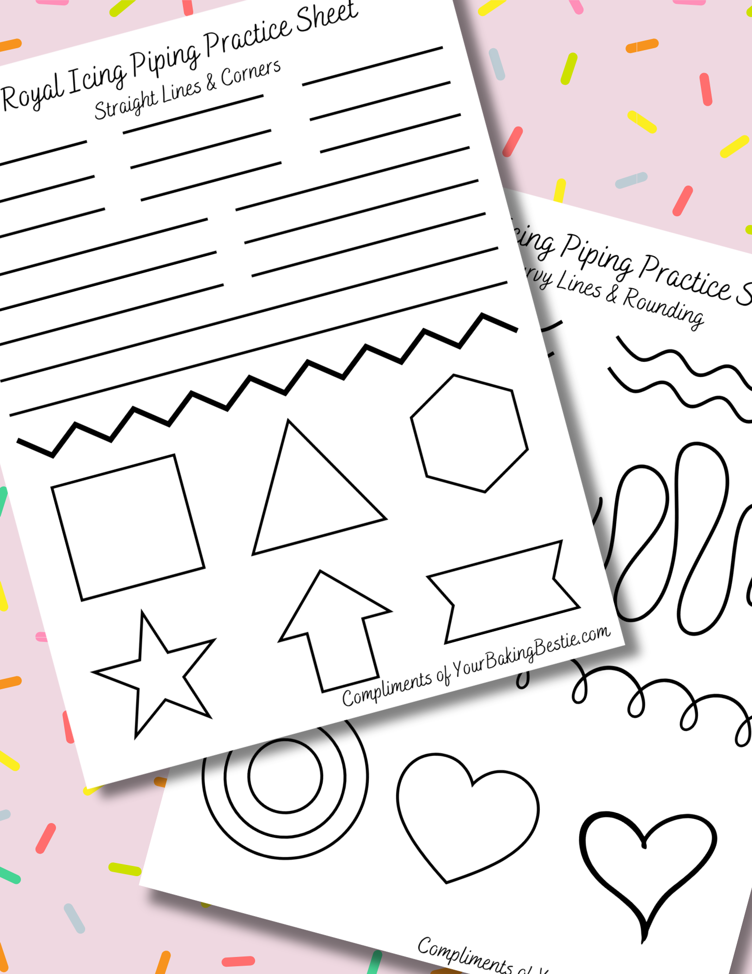 Royal Icing Piping Practice Sheets