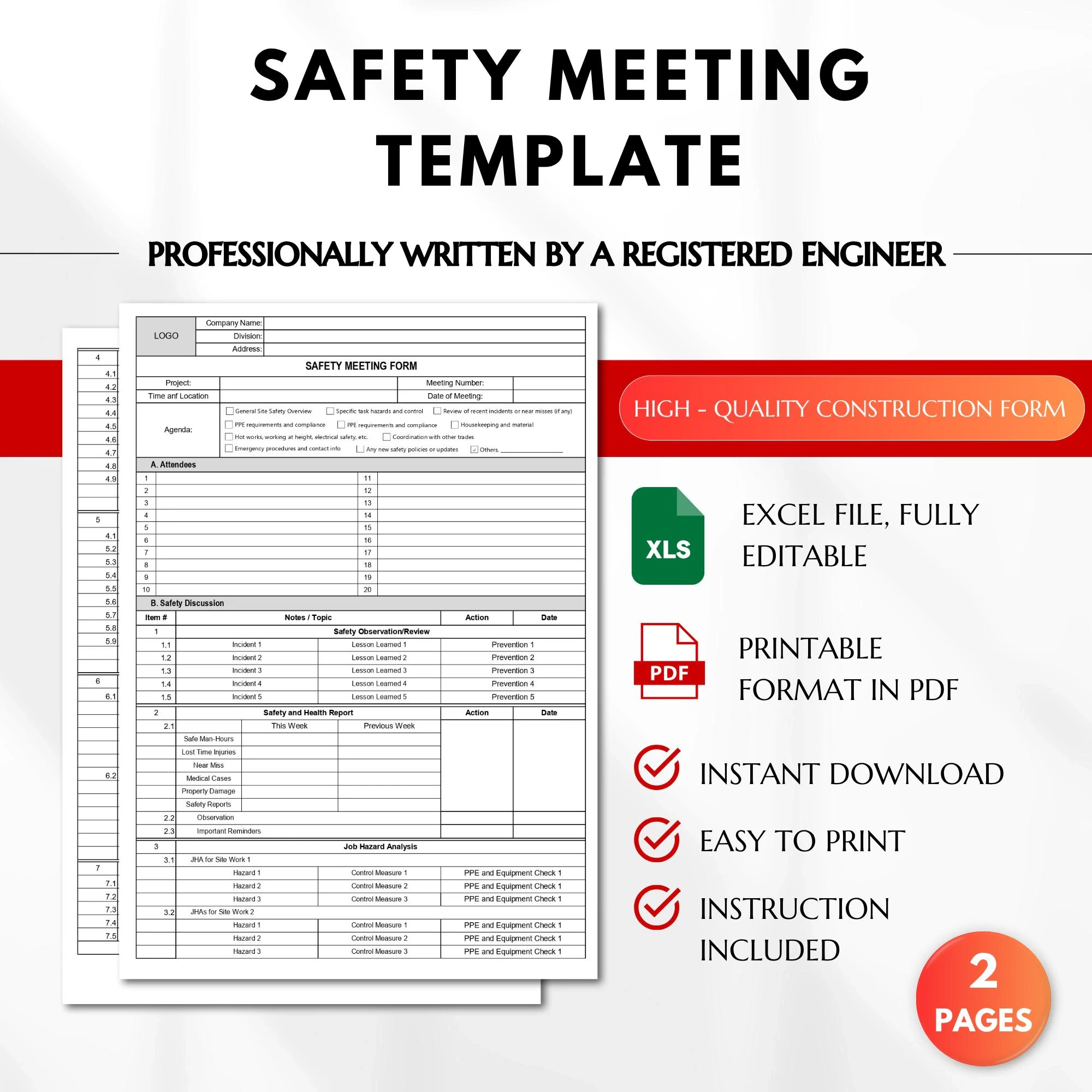free printable safety meeting sheets free printable safety meeting sheets