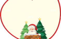Santa Christmas Card Template Image446096537