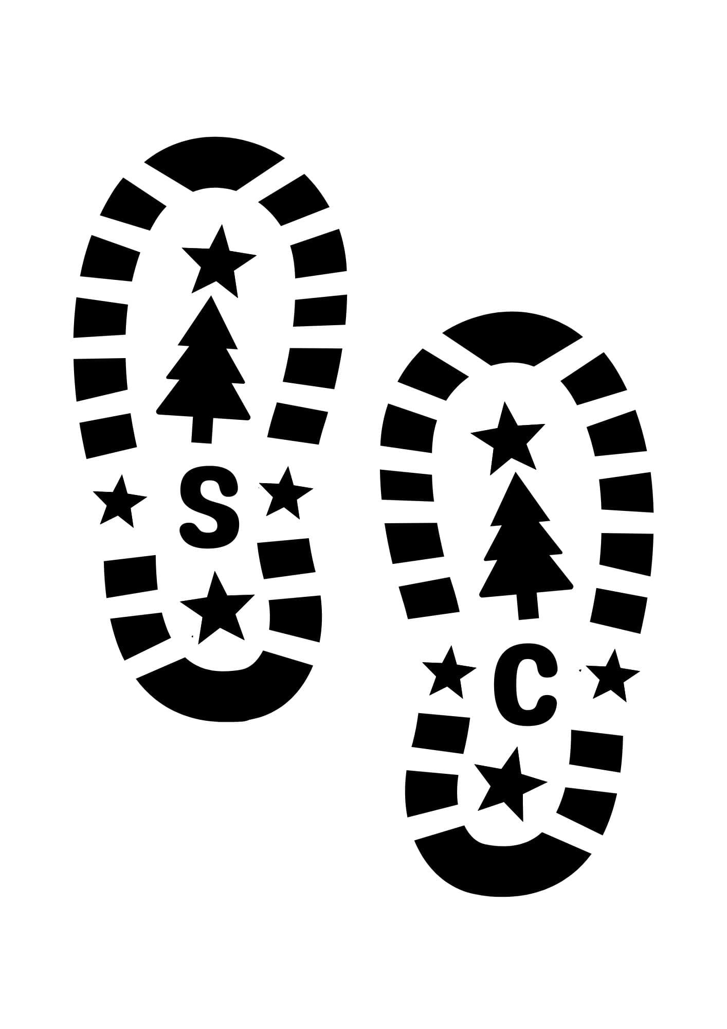 Santa Footprints Printable