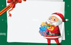 Santa On Christmas Card Template Illustration Image219593356