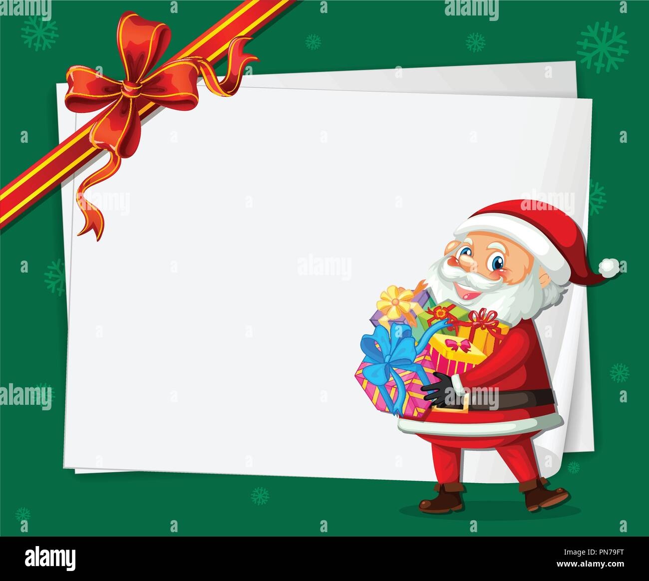 Santa On Christmas Card Template Illustration Image219593356