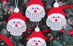 Santa Plastic Canvas Ornament Kit