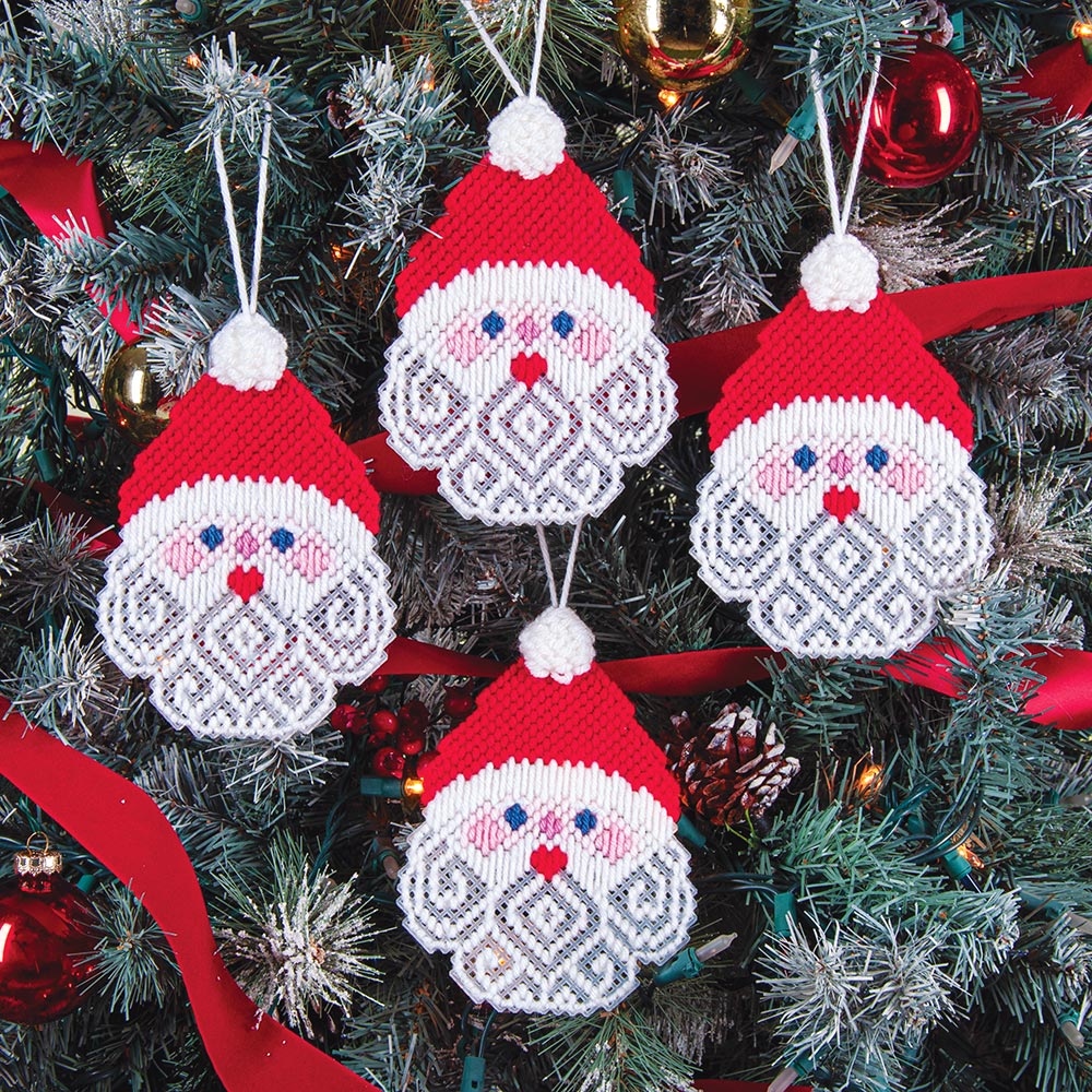Santa Plastic Canvas Ornament Kit Santa Plastic Canvas Ornament Kit