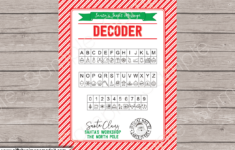 Santa Secret Message Printable Template