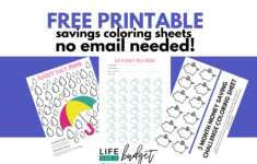 Savings Tracker Coloring Pages