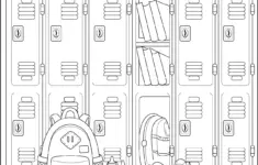 School Locker Coloring Page