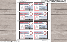 Secret Agent Badge Template Spy Badge