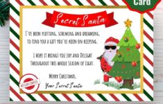 Secret Santa Christmas Card Secret Santa