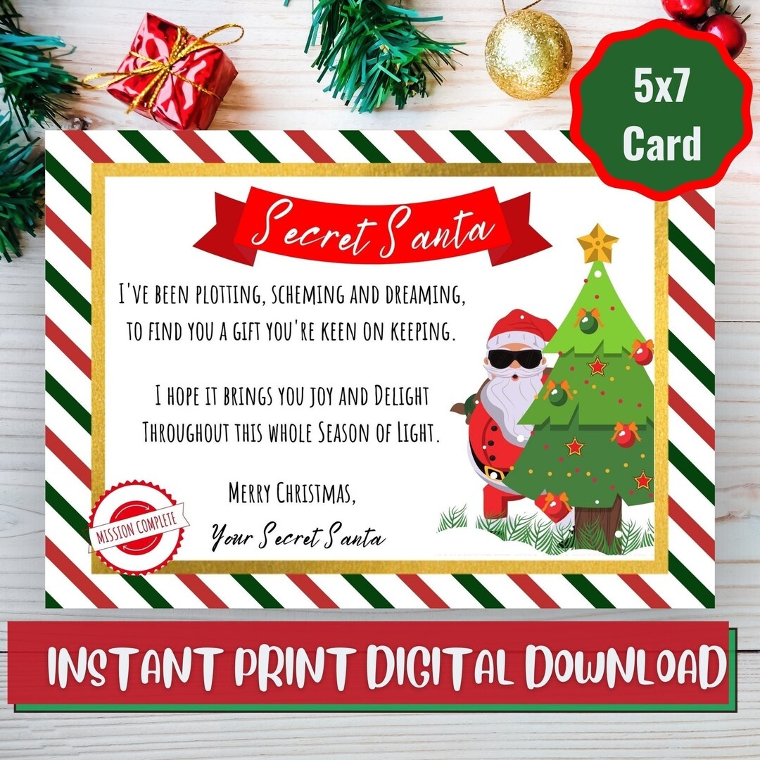 printable christmas secret message