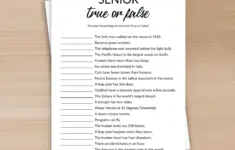 Senior True Or False Game Games For
