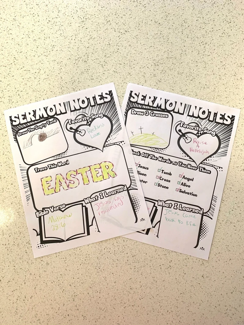 Sermon Notes For Easter Coloring Page