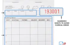 Server Pads Restaurant Order Pad White 1 Part Guest Check Pad 1