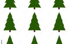 Set Of Christmas Trees Vector Christmas Tree Template F307606260
