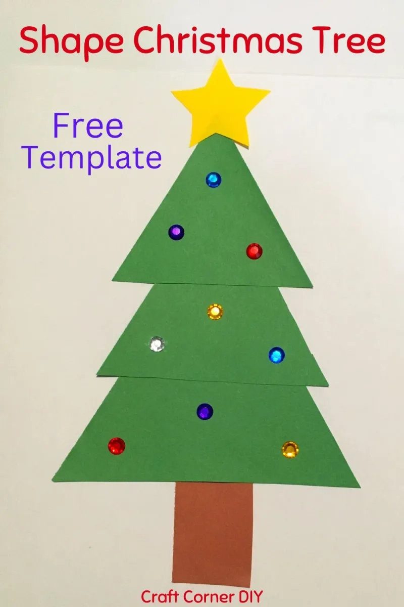 Shape Christmas Tree Craft Free Printable Shape Christmas Tree Craft Free Printable