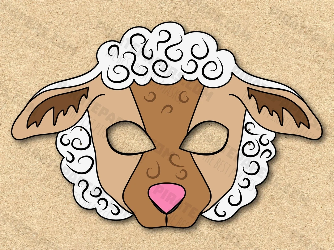 Sheep Mask Printable Paper Diy For Kids