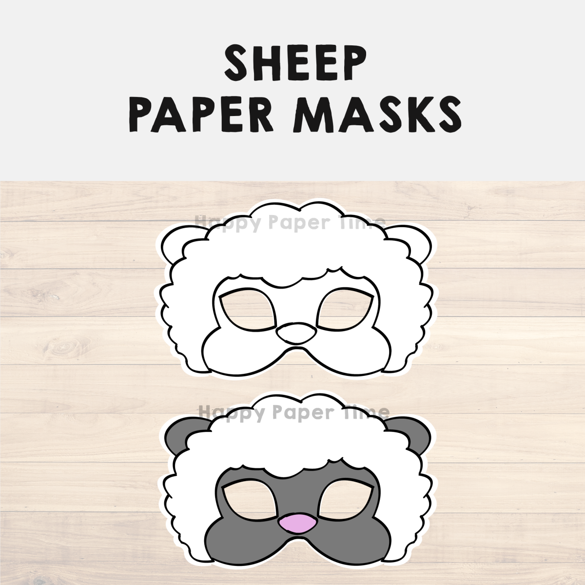printable sheep mask
