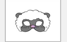 Sheep Paper Mask Printable Farm Animal Craft Activity Costume
