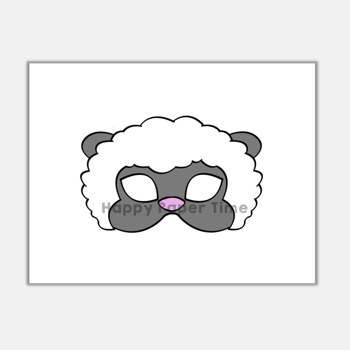 free printable sheep mask 2