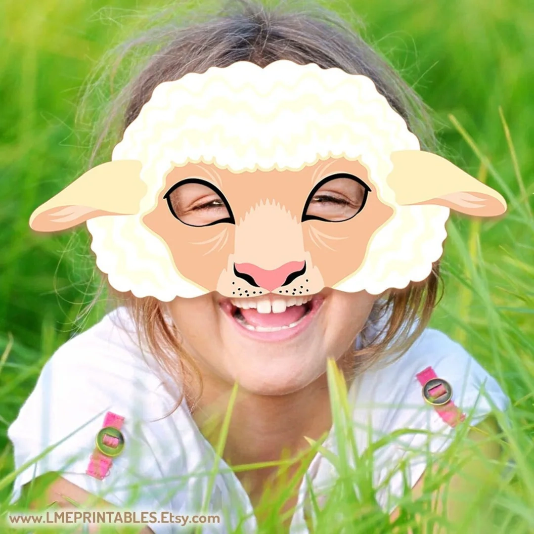 Sheep Printable Mask Halloween Costume