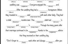Shower Game Mad Libs Digital