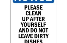 Signmission Please Clean Up After Yourself Sign Iksu1737