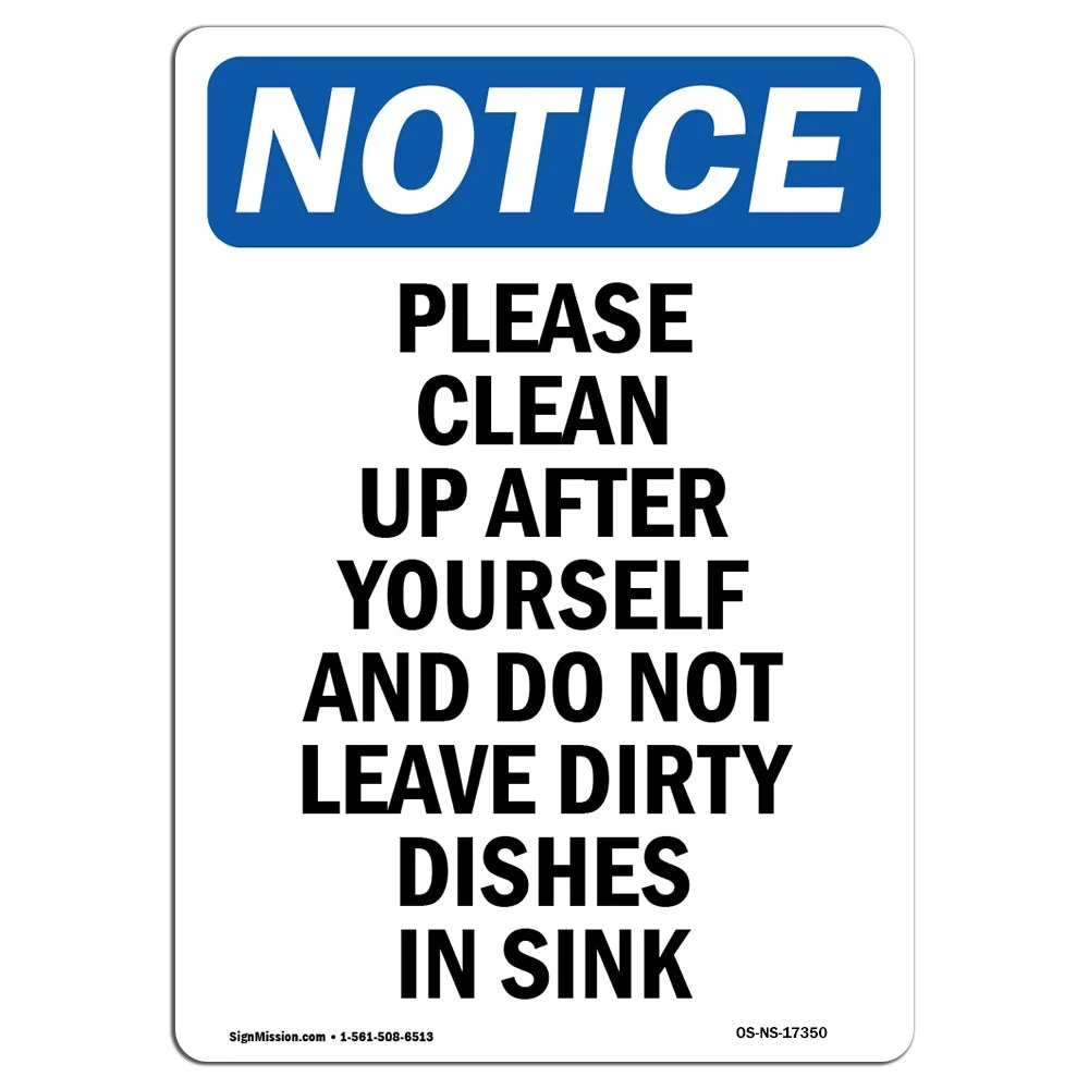 clean up after yourself sign printable clean up after yourself sign printable