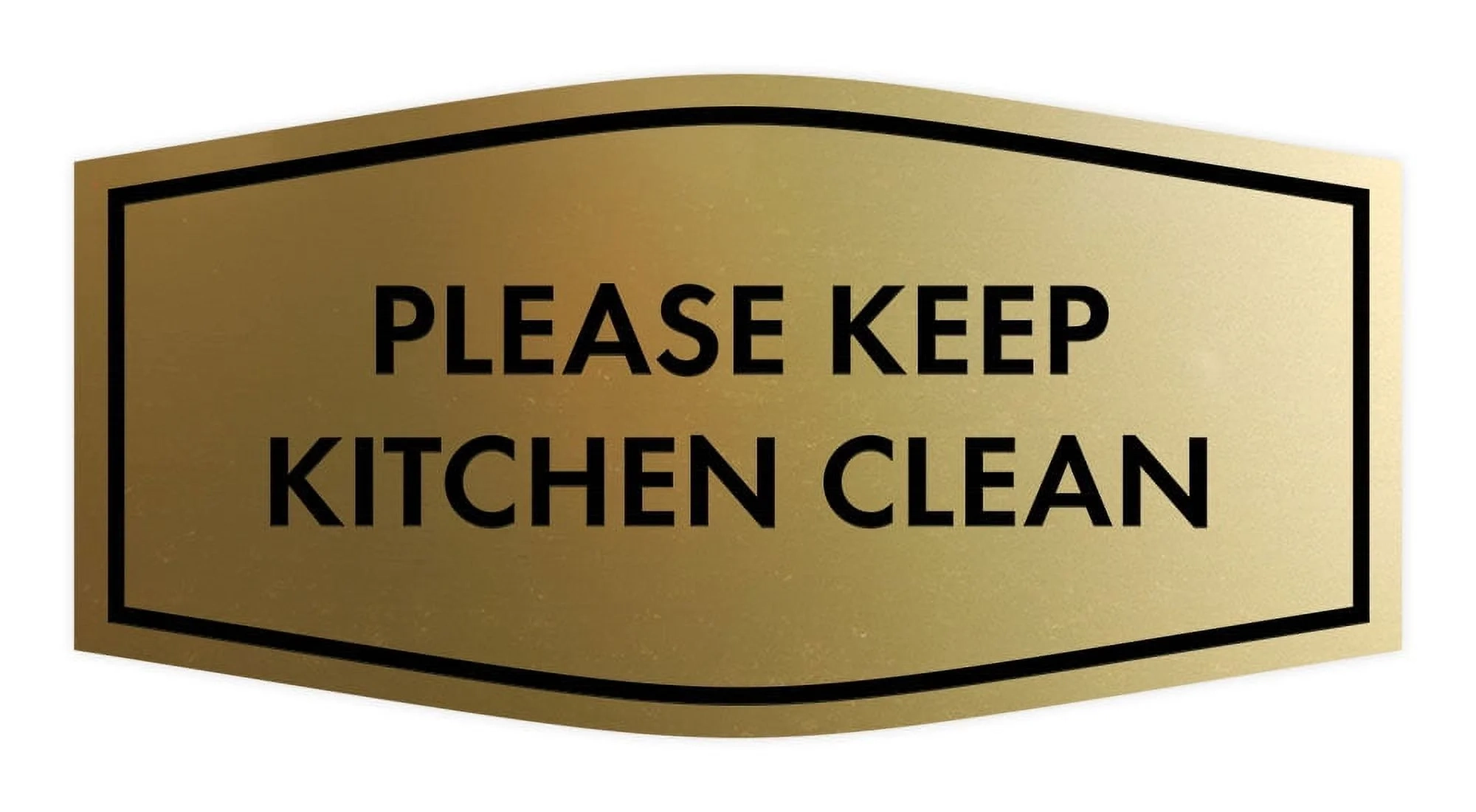 Signs ByLITA Fancy Please Keep Kitchen Clean Sign Kitchen Signs Durable Material Cleaning Reminder Easy Installation Sign Brushed Gold Medium Signs ByLITA Fancy Please Keep Kitchen Clean Sign Kitchen Signs Durable Material Cleaning Reminder Easy Installation Sign Brushed Gold Medium