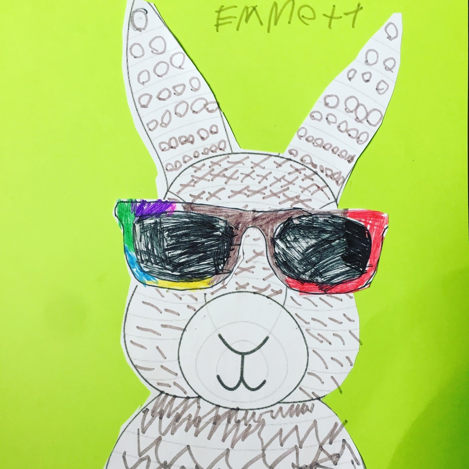 Silly Easter Bunny Craft With Glasses