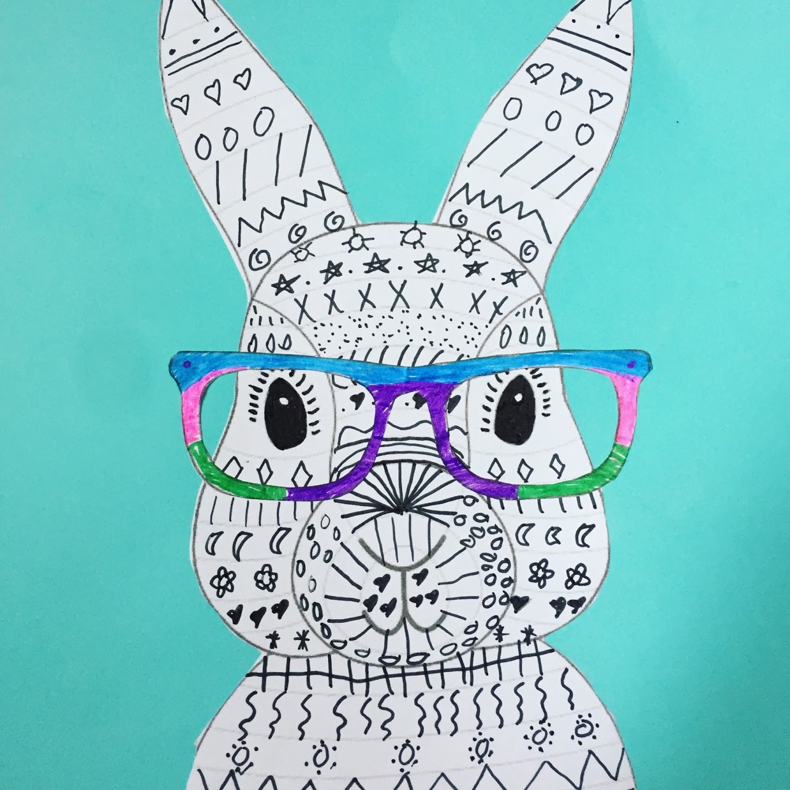 Silly Easter Bunny Craft With Glasses