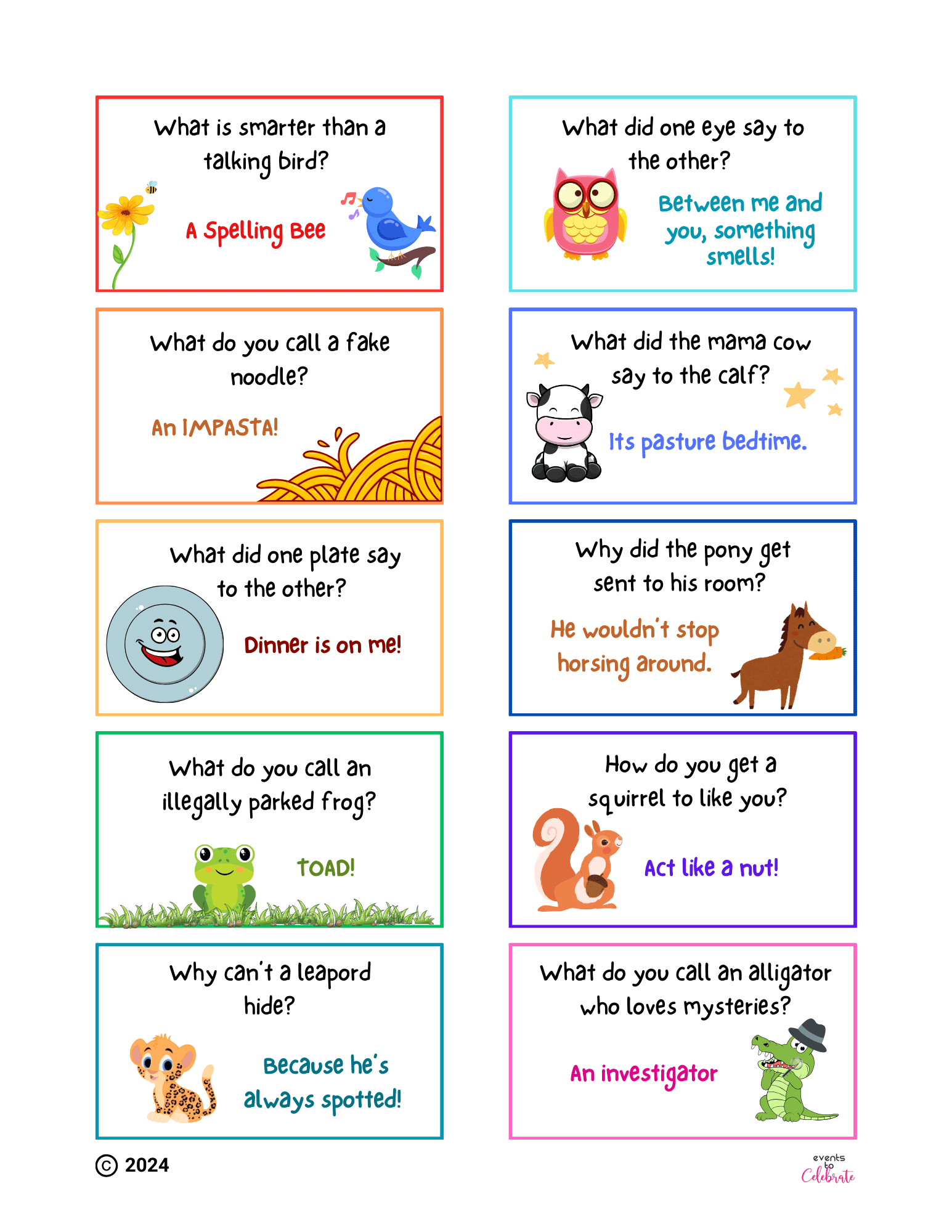 Silly Fun Lunchbox Jokes For Kids Free Printable
