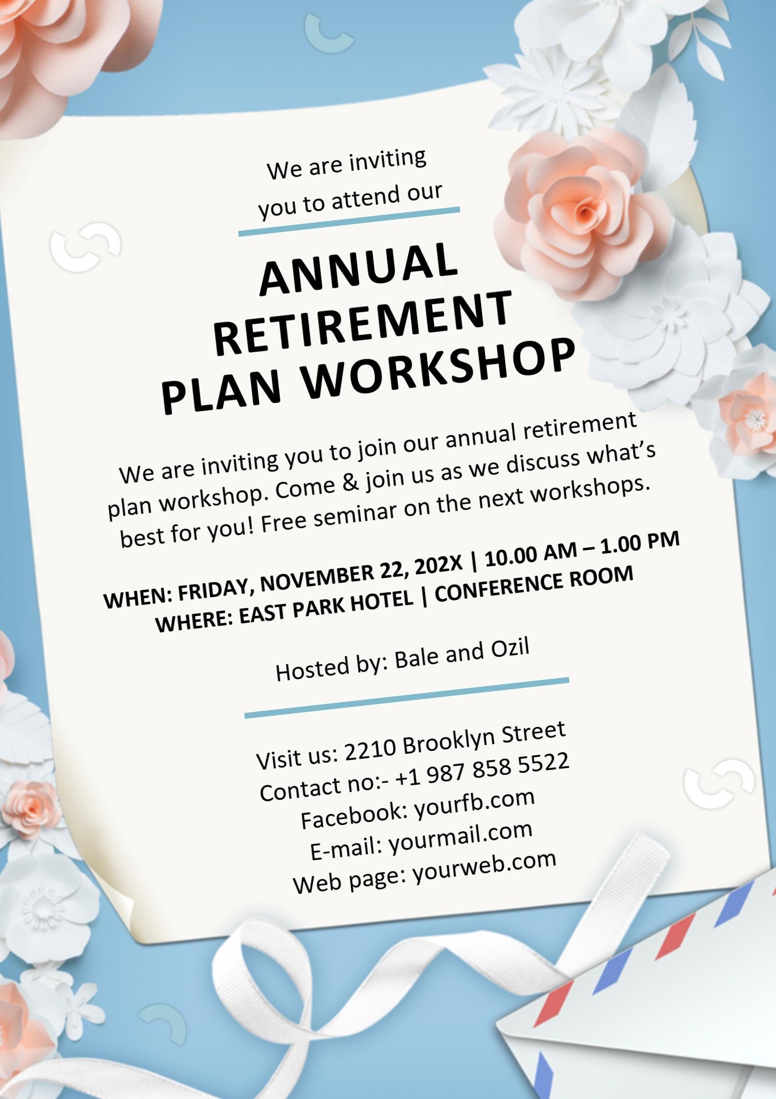 Simple Retirement Invitation Docx Word Invitation Letters 7f532eff