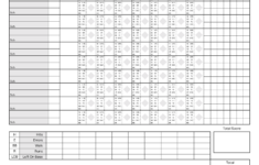 Simple Softball Score Sheet Template