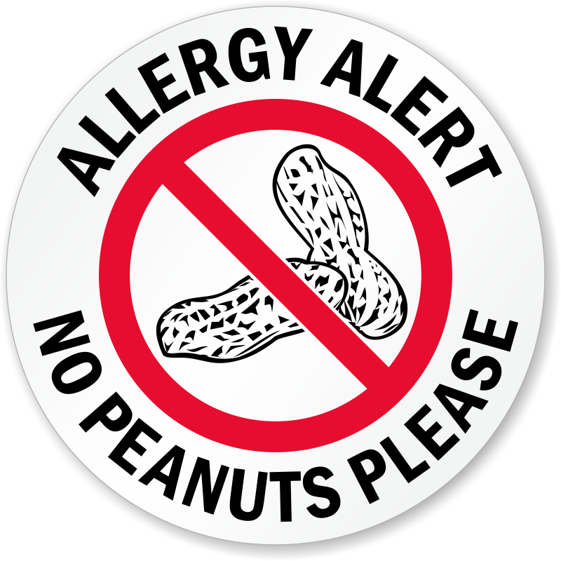 peanut free signs printable peanut free signs printable