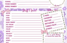 Slam Book Template